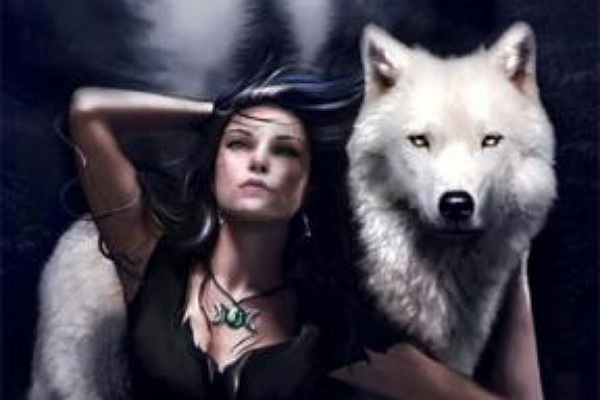 The Alphas Curse: The Enemy Within - Girl and white wolf